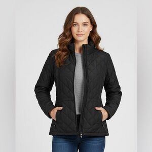 NINE WEST SEPARATES Black Diamond Quilted Jacket